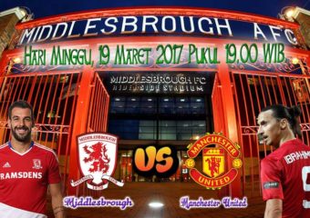 Prediksi Skor Middlesbrough vs Manchester United 19 Maret 2017
